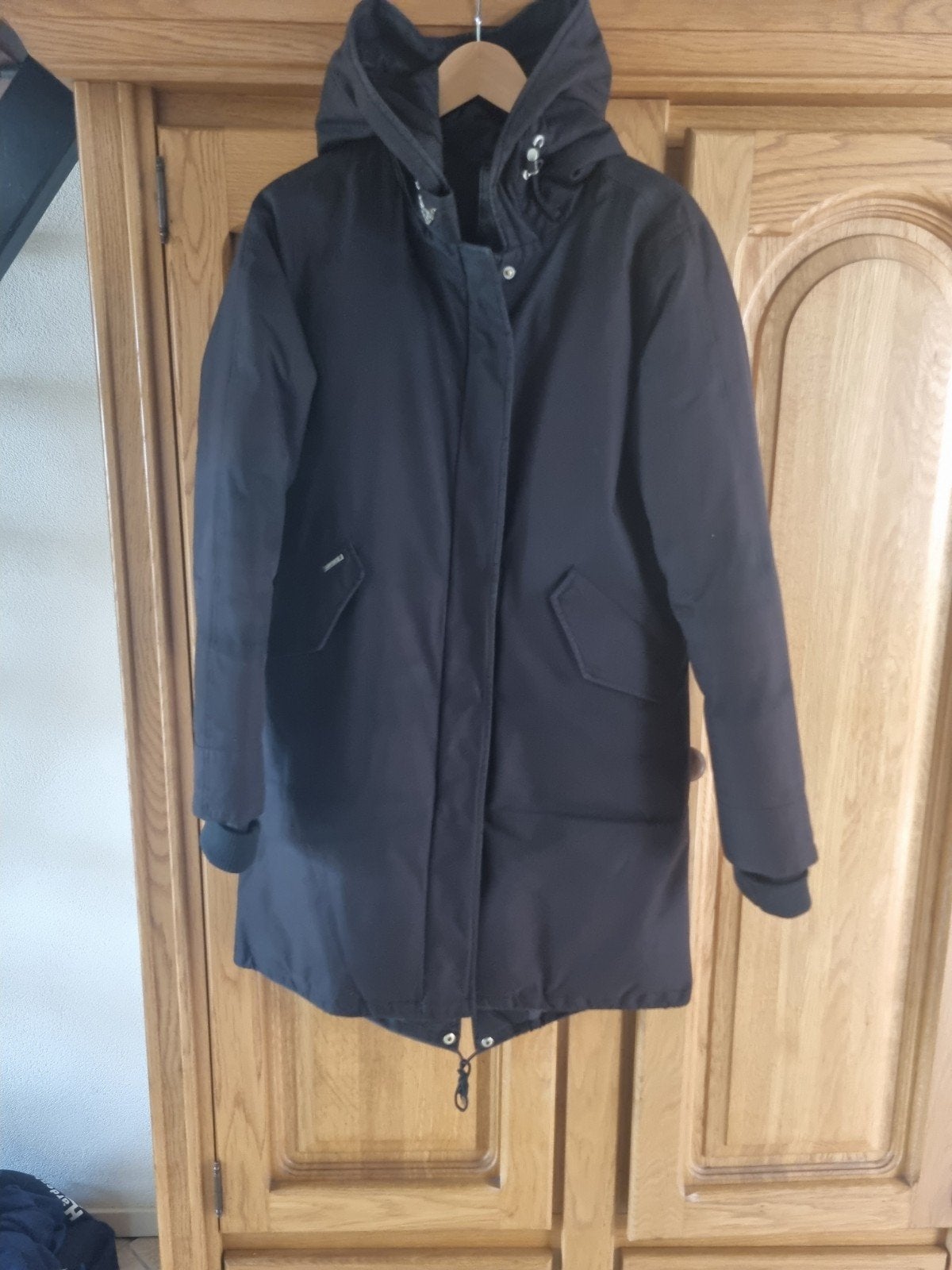 mooie zwarte airforce parka winterjas l 40, Airforce, Zwart, Maat 42/44 (L), Ophalen of Verzenden