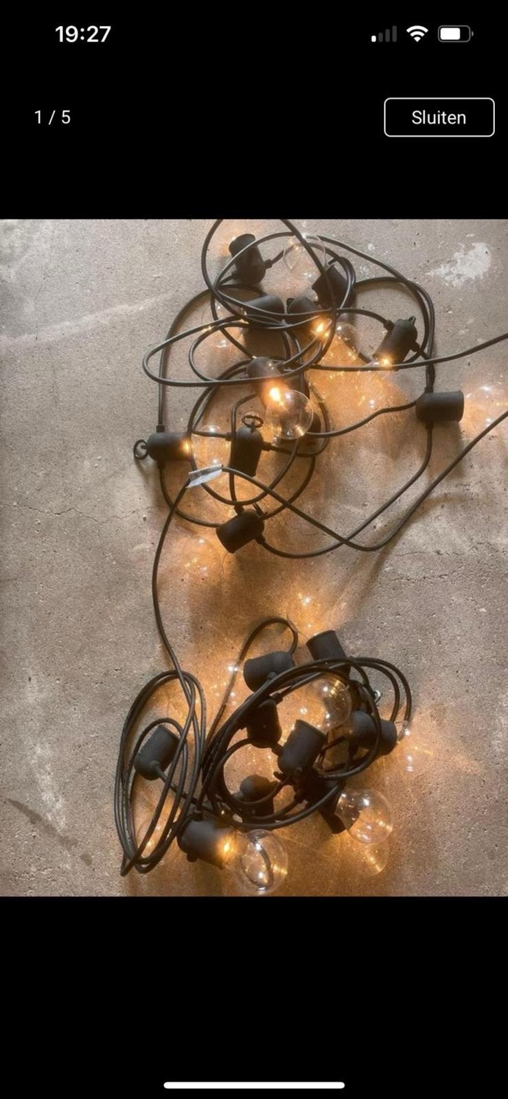 2 stuks IKEA SVARTRA LED-lichtsnoeren met 12 lampjes, buiten, Kunststof, Minder dan 50 watt, Overige typen, Ophalen of Verzenden