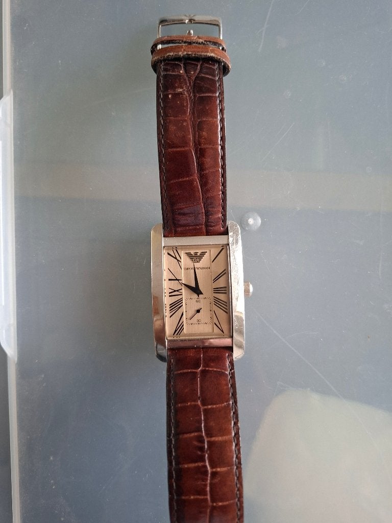 Armani wristwatch, Overige merken, Staal, Polshorloge, Ophalen of Verzenden
