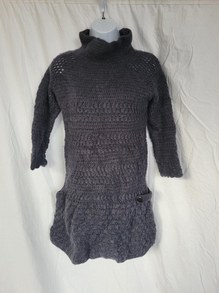 Grappige donkerblauwe gebreide minijurk 100% wol mt M Komodo, Maat 38/40 (M), Blauw, ., Ophalen of Verzenden