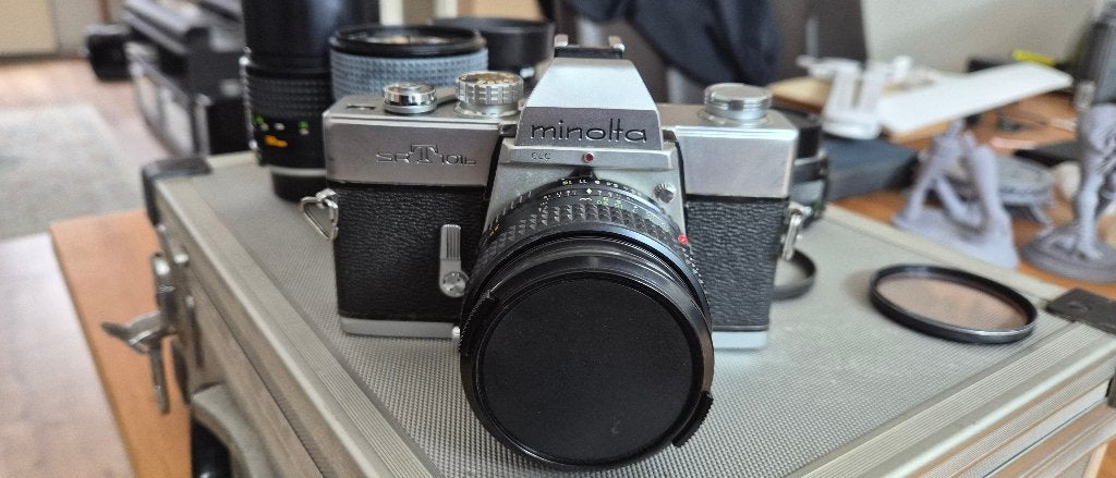 minolta  srt101b vintage analoge camera, Ophalen of Verzenden, Gebruikt, Spiegelreflex, Minolta