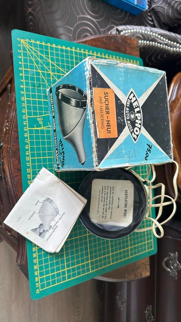 Vintage Helphos Zoeklicht met Houder - Nieuw in Doos, Ophalen of Verzenden, Nieuw