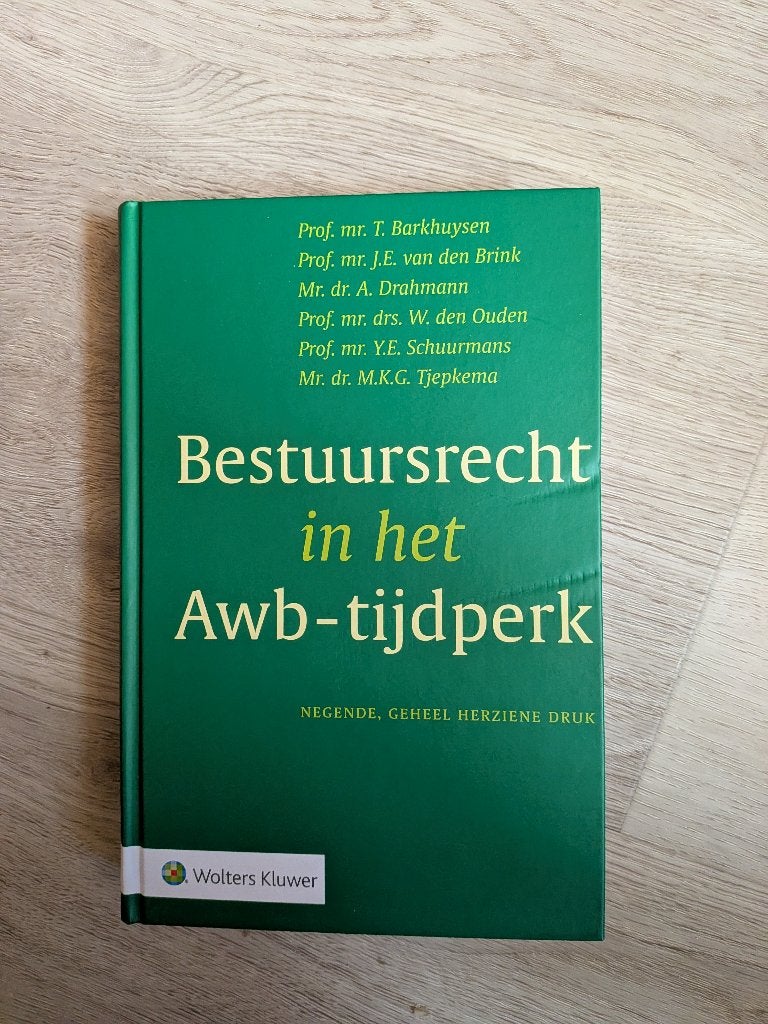 Bestuursrecht in het Awb-tijdperk 9e druk, Boeken, Studieboeken en Cursussen, Ophalen, Alpha, Zo goed als nieuw, WO