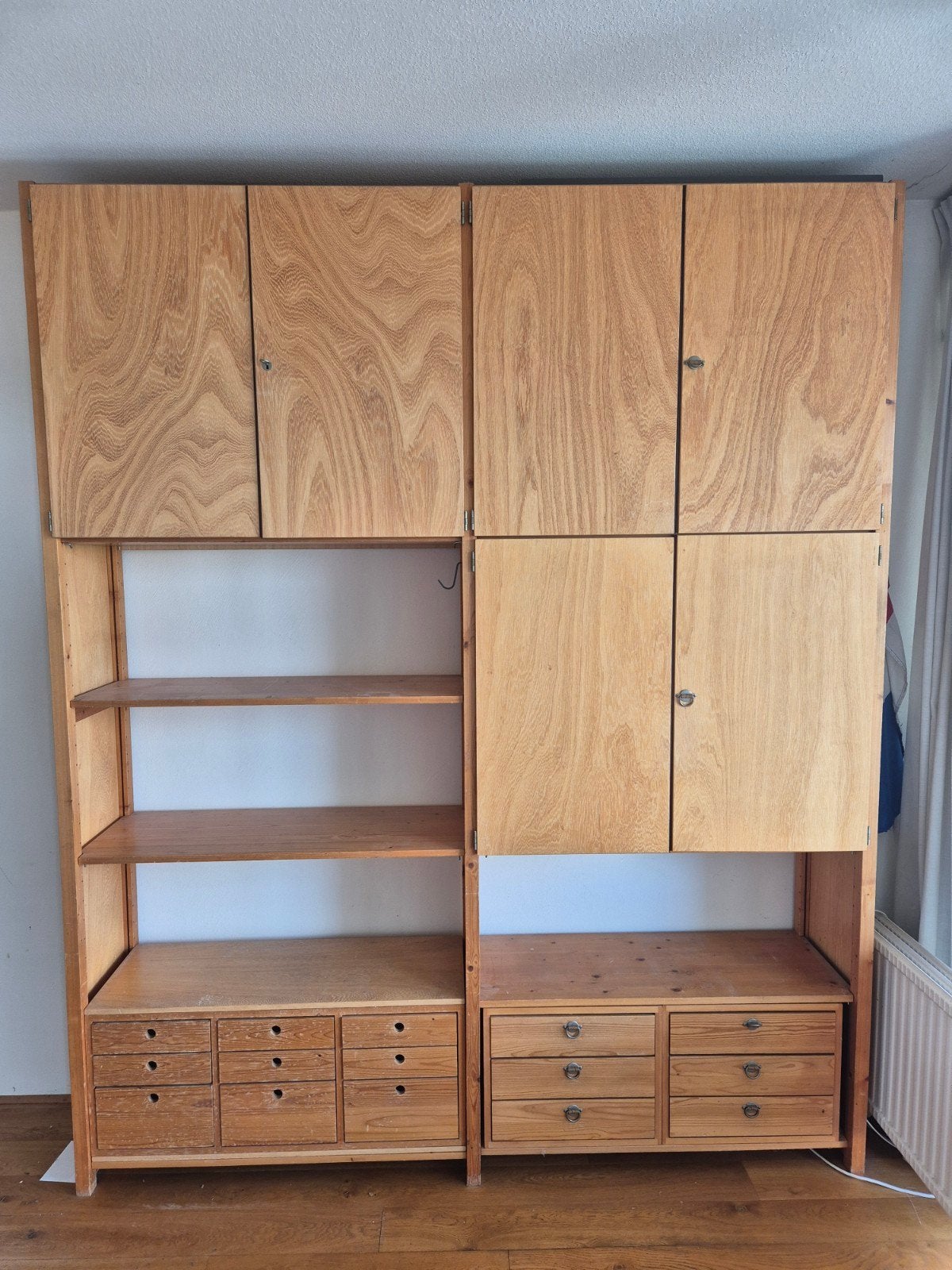 Grote originele Lundia wandkast – 205 x 248 x 40 cm – veel l, Ophalen, Gebruikt, 200 cm of meer, Met lade(s)