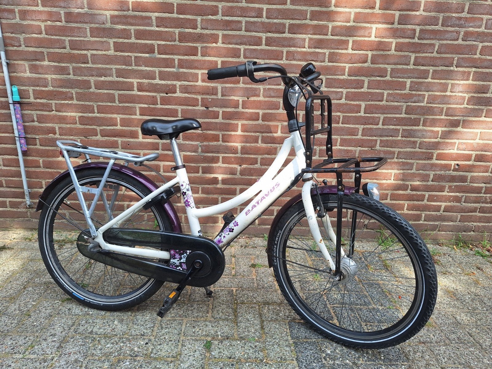 24 inch Batavus meisjesfiets met voordrager - Goede staat, Ophalen, Versnellingen, Batavus, Gebruikt