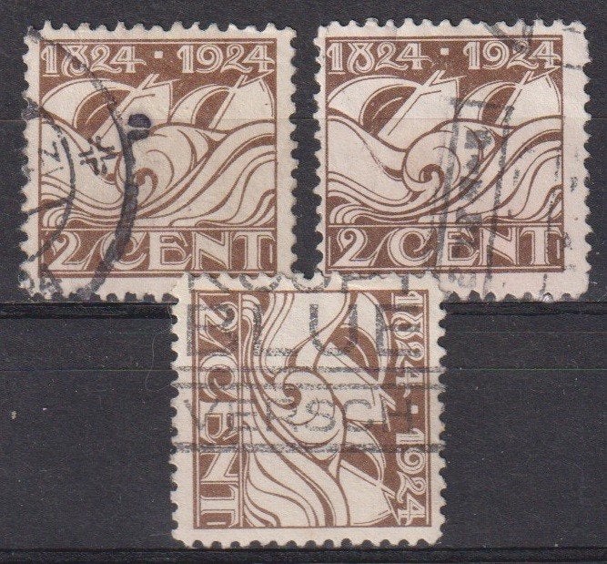 Nederland 1924 nr 139 Reddingsbrigade 100 jr  3X, Verzenden, Gestempeld, Overige thema's