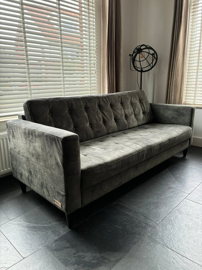 Prachtige groene Umix Broadway bank + hocker, Huis en Inrichting, Ophalen, Gebruikt, Driepersoons, 75 tot 100 cm