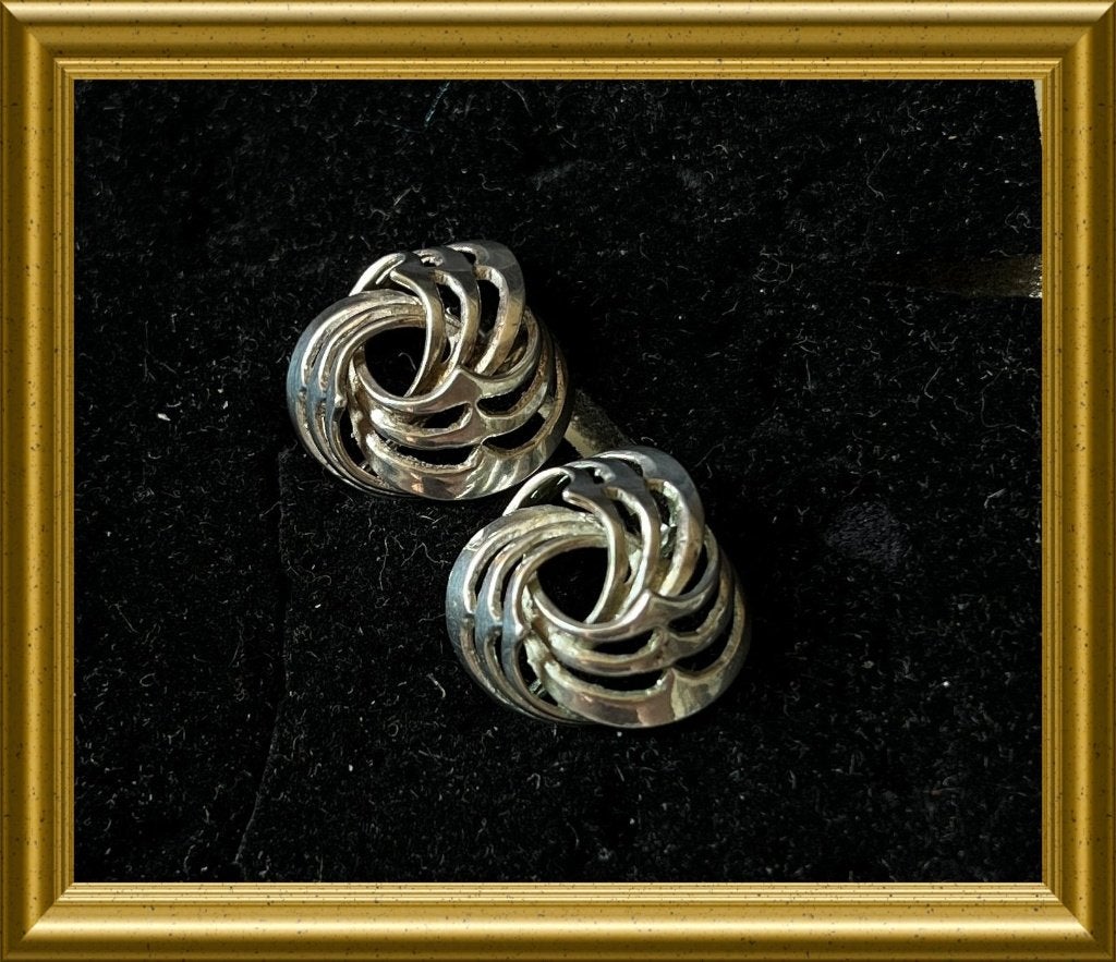 Zilveren klem oorbellen, clips, Ophalen of Verzenden, Zilver, Oorbellen