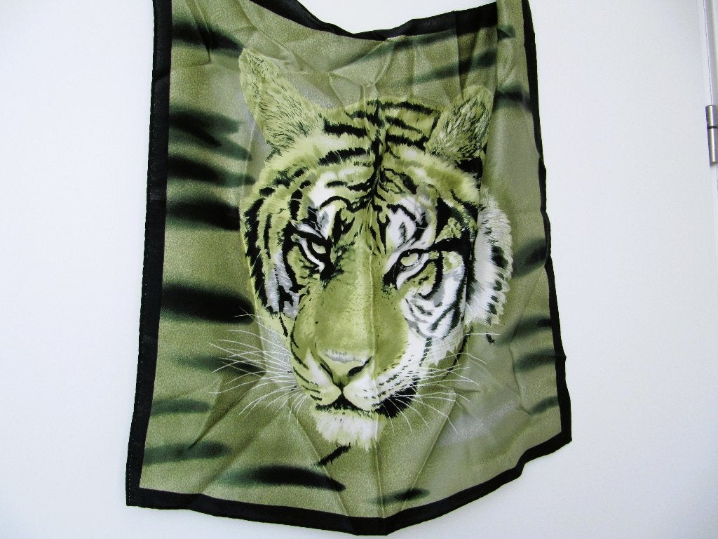 Fraas zijden nicky sjaaltje tijgerprint groen, Kleding | Dames, Mutsen, Sjaals en Handschoenen, Verzenden, Maat 46/48 (XL) of groter