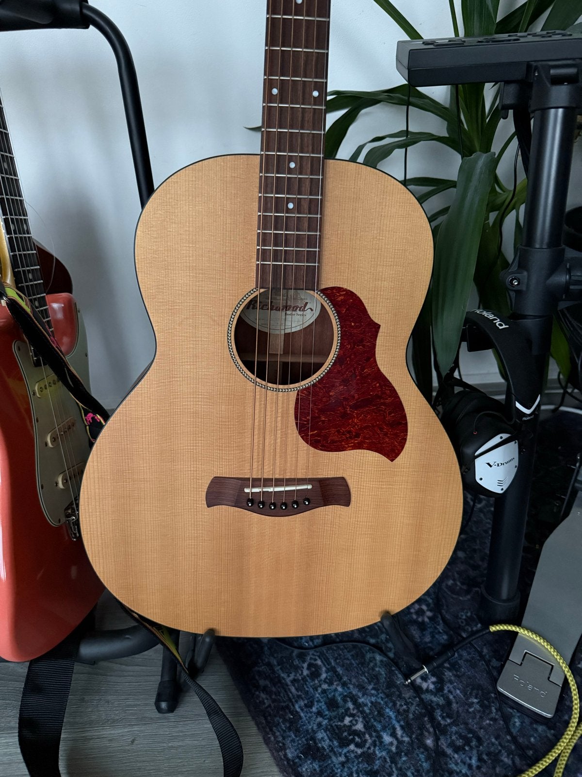Richwood Electro-akoestische Baritone Gitaar, Muziek en Instrumenten, Ophalen, Zo goed als nieuw, Western- of Steelstringgitaar