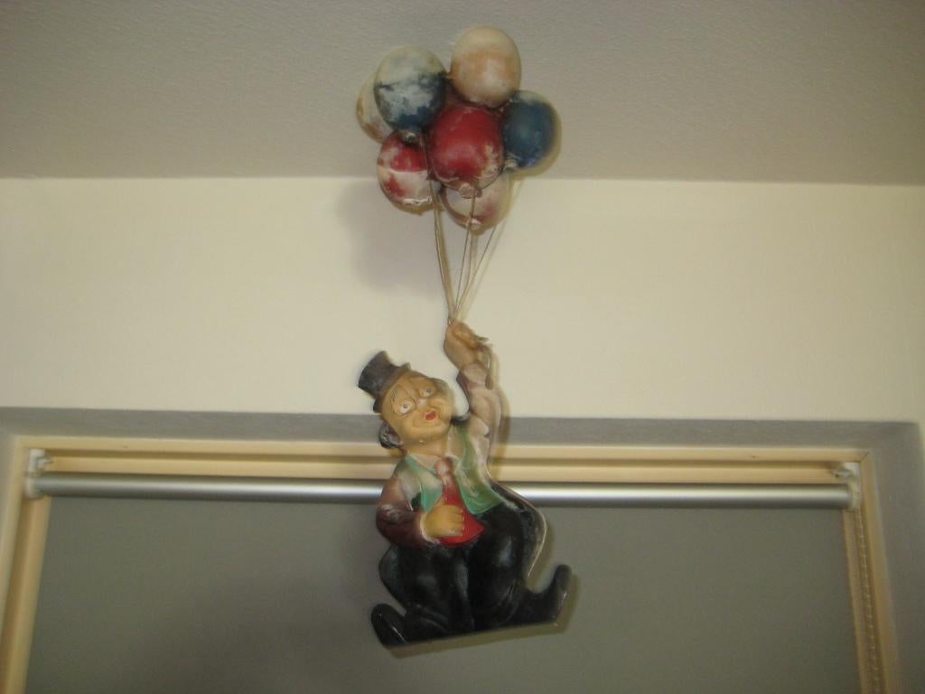Clown met ballonnen Aan Plafon. 10,=, Ophalen of Verzenden, Gebruikt, Fantasy