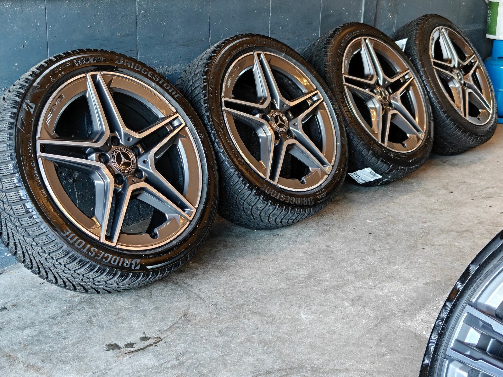 18" Originele Mercedes A B Klasse Winterset W177 W277 TPMS, Gebruikt, 3439LD, Banden en Velgen, Mercedes-Benz
