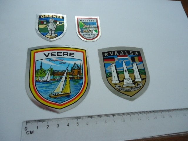 sticker oud lansschild VEERE Vaals orvelte drenthe drente, Verzenden, Zo goed als nieuw, Bedrijf of Vereniging
