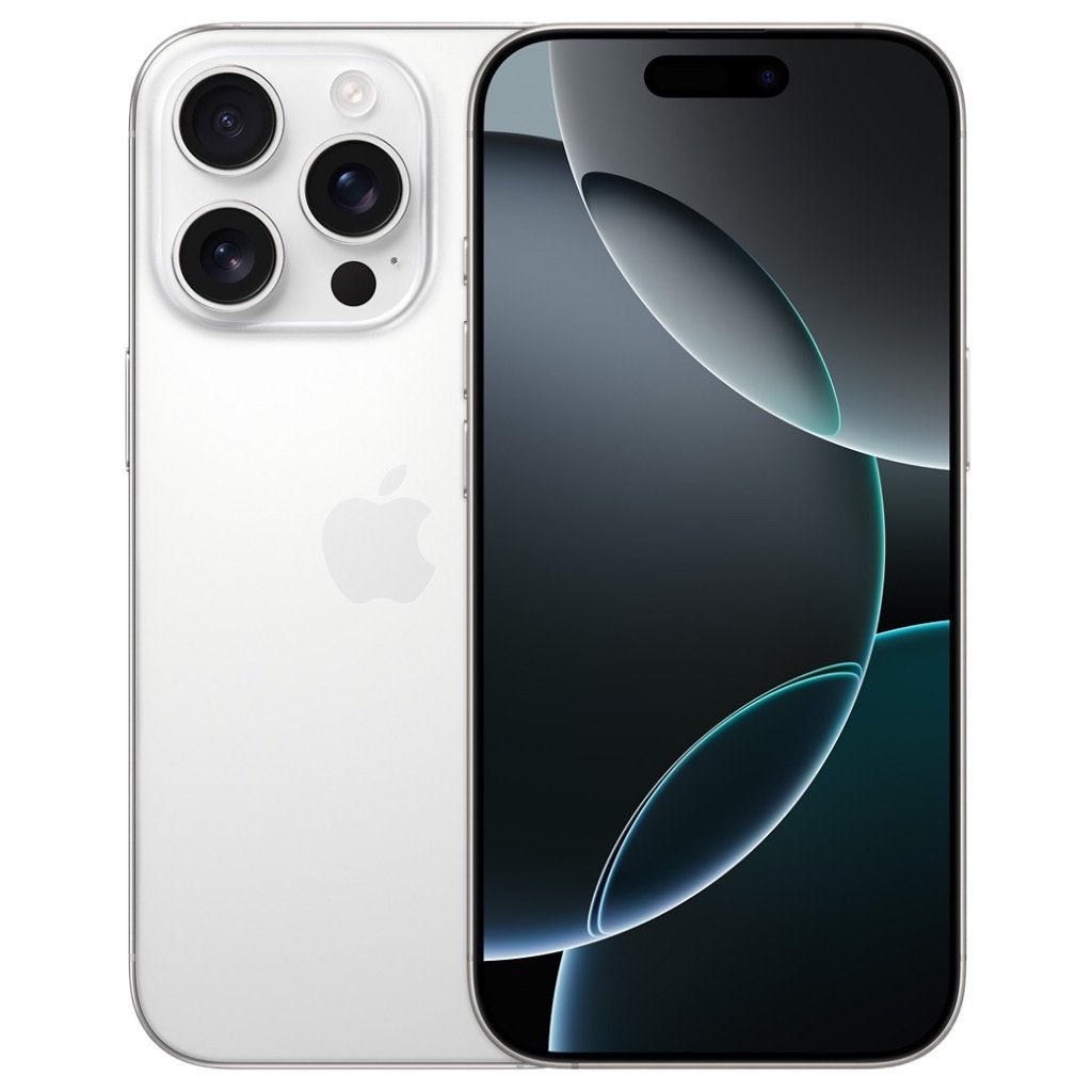 Apple iPhone 16 Pro 512GB wit/zilver + gratis Apple-hoesje, Telecommunicatie, IPhone 16 Pro, 512 GB, Gebruikt, 88 %