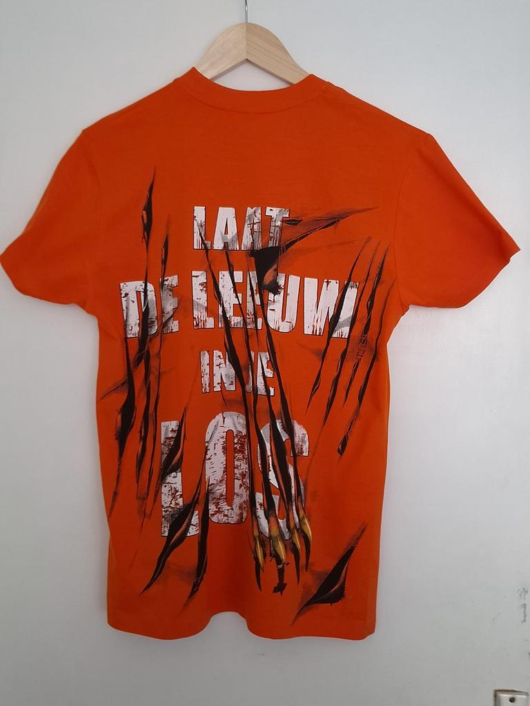 Oranje statement T-shirt met grote leeuw print – maat S, Verzenden, Nieuw, Oranje
