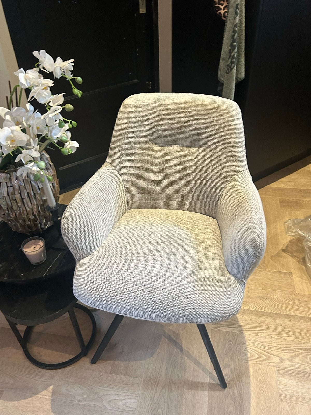Comfortabele stoffen stoel -nieuw, Huis en Inrichting, Ophalen, Overige kleuren, Nieuw, Eén