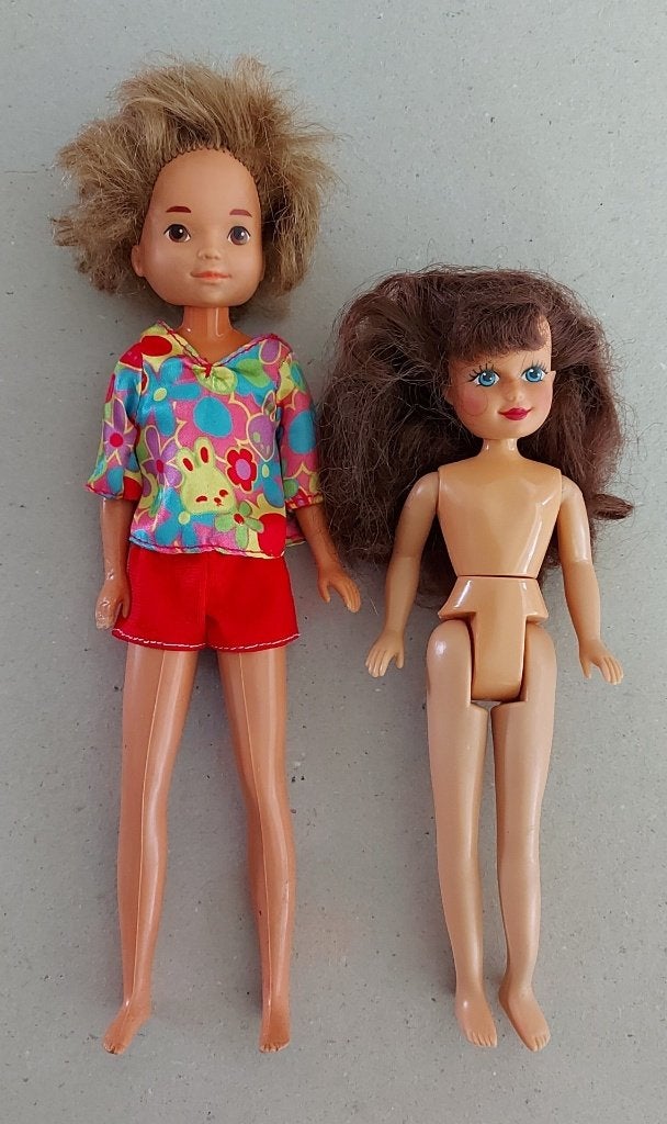 2 popjes Mattel  TCFC 1986 en KidKore 1990, Ophalen of Verzenden, Gebruikt, Pop