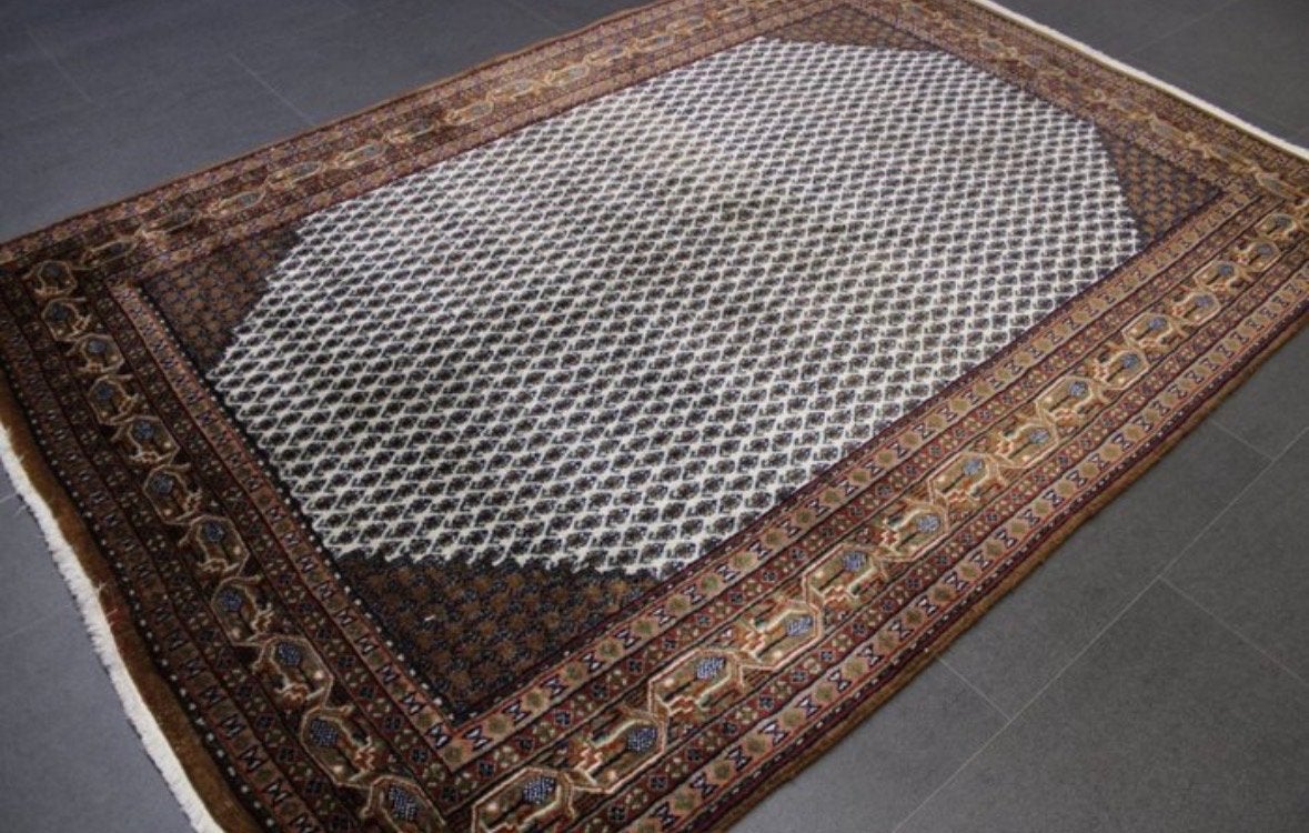 Sarough Mir Vloerkleed 100% Wol - Handgeknoopt Tapijt, Ophalen, Gebruikt, Bruin, 150 tot 200 cm