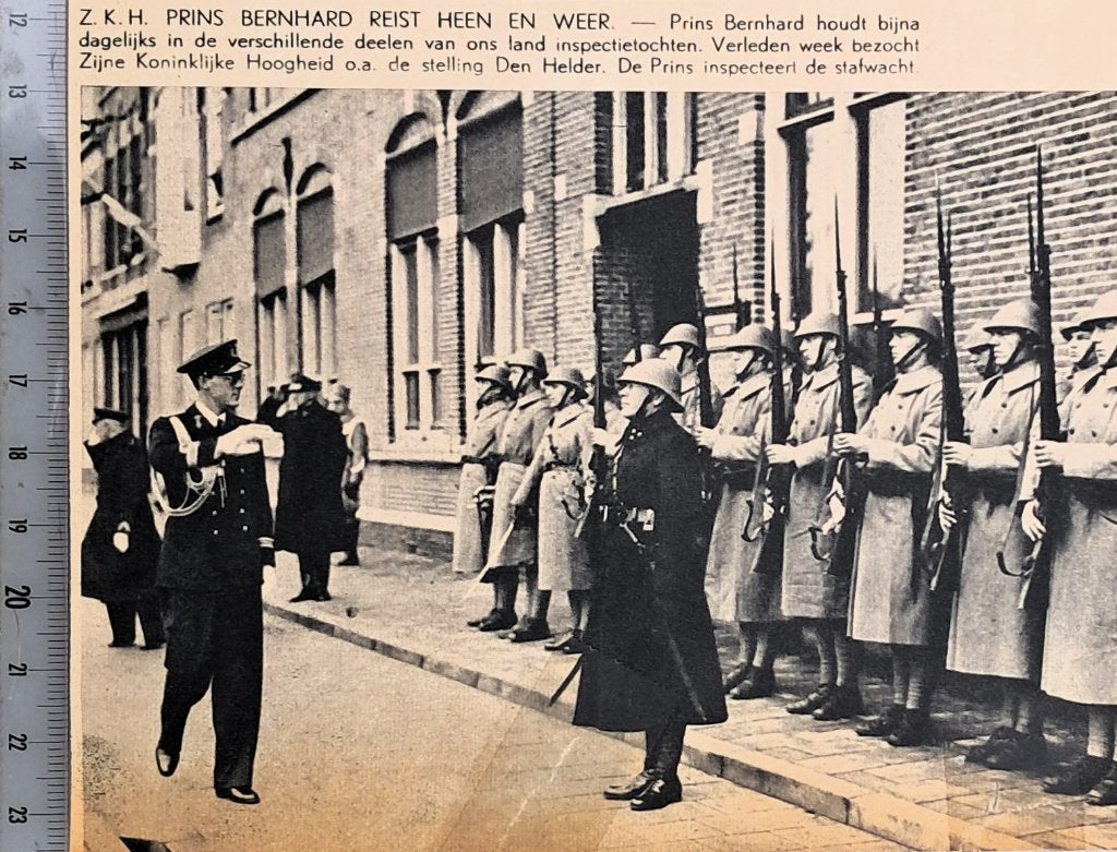 Leger 1939; Inspectie stafwacht Den Helder door Pr. Bernhard, Verzenden, Voor 1940, Gebruikt, Overige onderwerpen