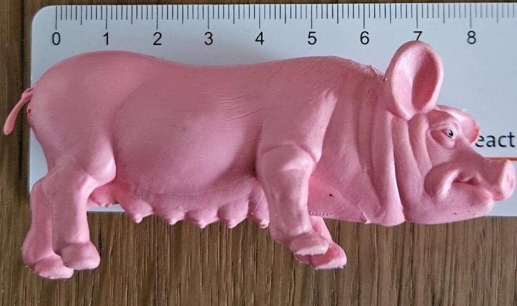 Varken, roze, gaaf ca.10cm, harde kunststof, verzamelen !, Ophalen of Verzenden, Zo goed als nieuw