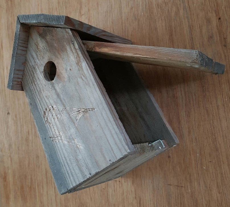 Vogelhuisje nestkast hout tuin decoratie gebruikt, Ophalen, Zo goed als nieuw