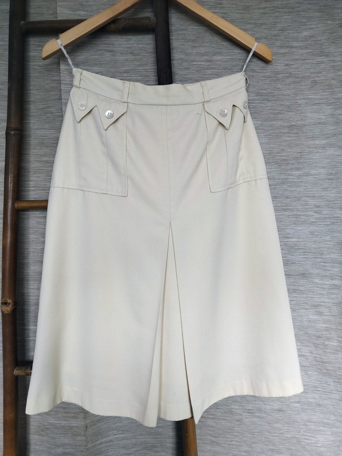 Vintage rok met zakken, Ophalen of Verzenden, Zo goed als nieuw, Beige