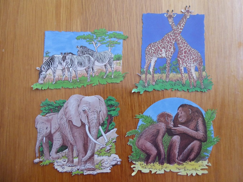 nr. 1019 - set plaatjes, Hobby en Vrije tijd, Ophalen of Verzenden, Nieuw, Dieren, Knipvel