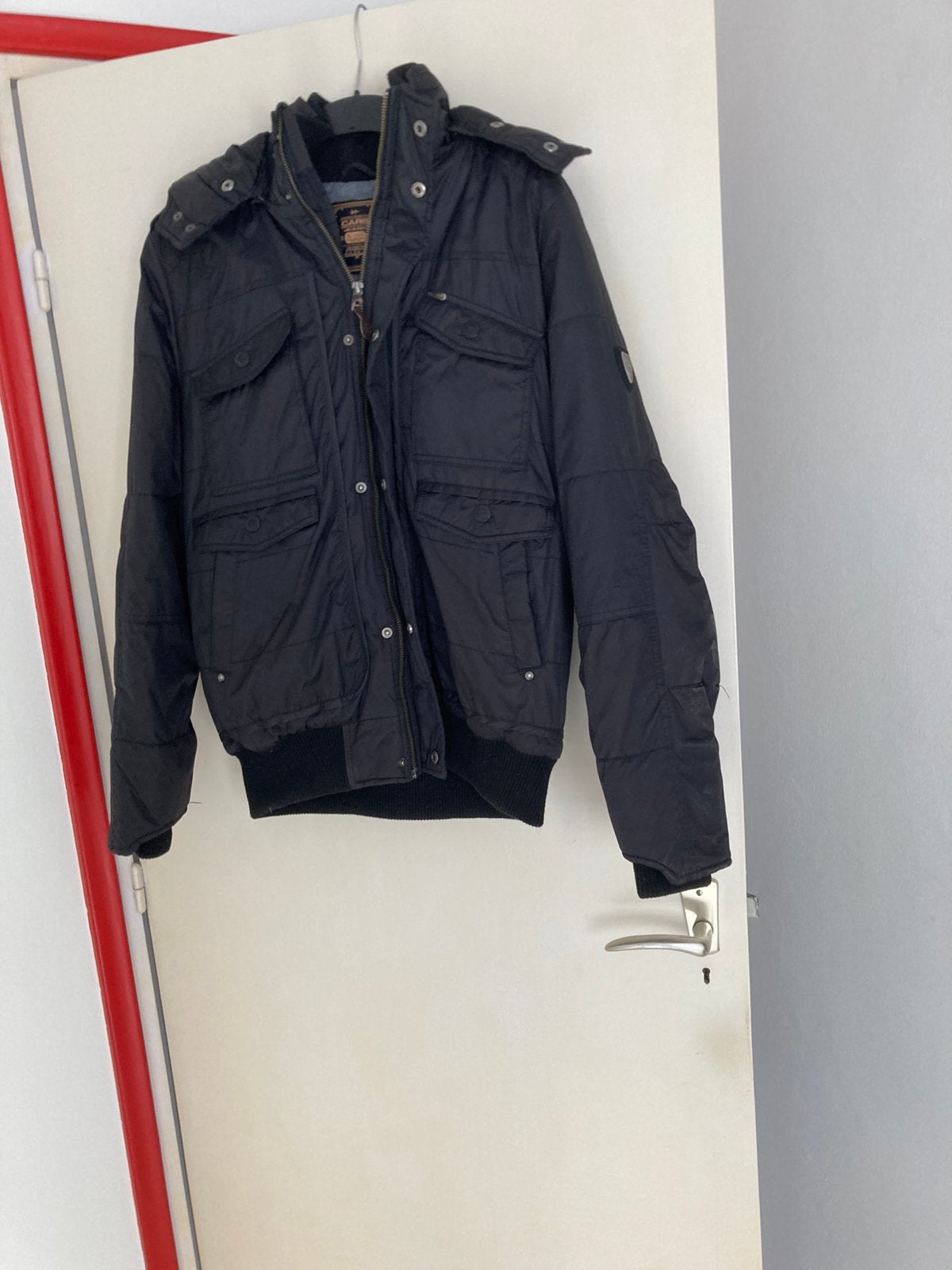 Zwarte winterjas Cars medium, Ophalen of Verzenden, Gedragen, Maat 48/50 (M), Zwart
