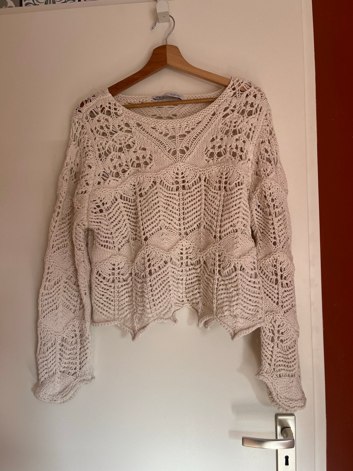 Zara gebreide trui maat L, Ophalen of Verzenden, Zo goed als nieuw, Maat 42/44 (L), Beige