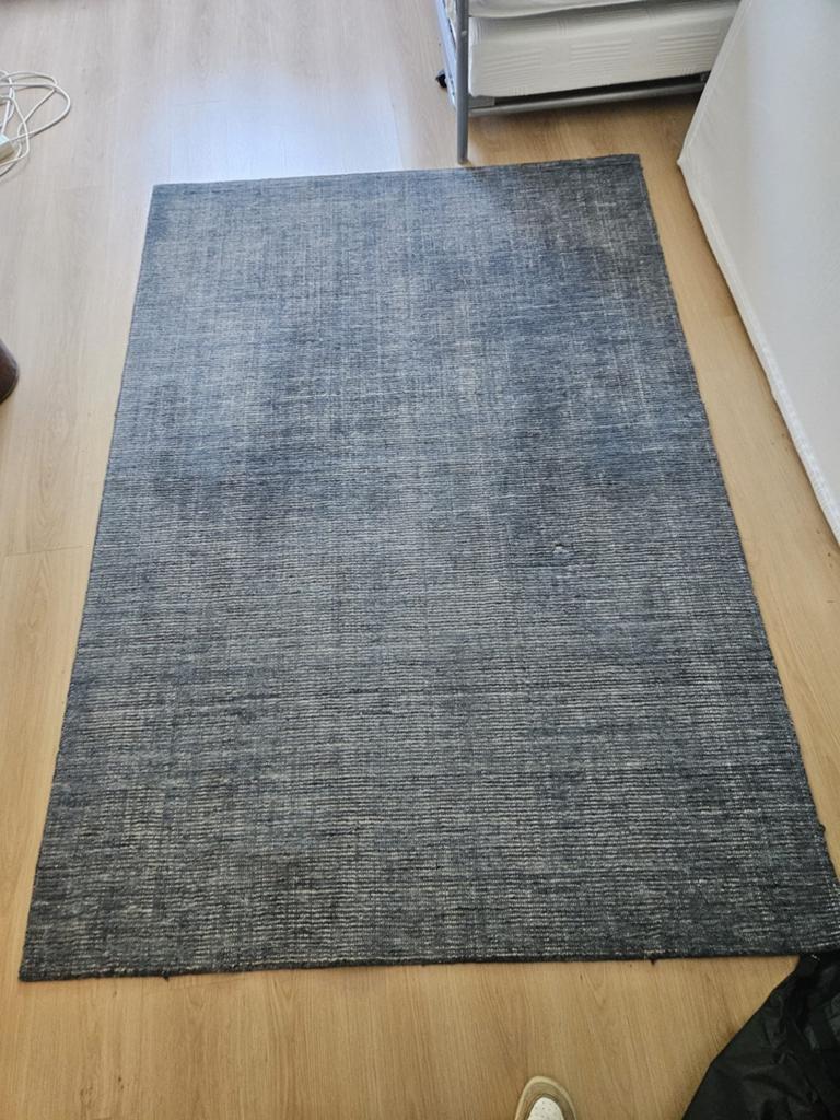 Blauw vloerkleed 230 x 157 cm, Huis en Inrichting, Stoffering | Tapijten en Kleden, Gebruikt, Blauw, 150 tot 200 cm, 200 cm of meer