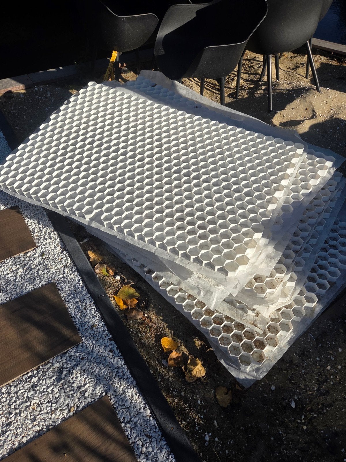 Grindplaten / Grindmatten voor oprit of tuinpad, Tuin en Terras, Ophalen, Overige materialen, Wit, Nieuw