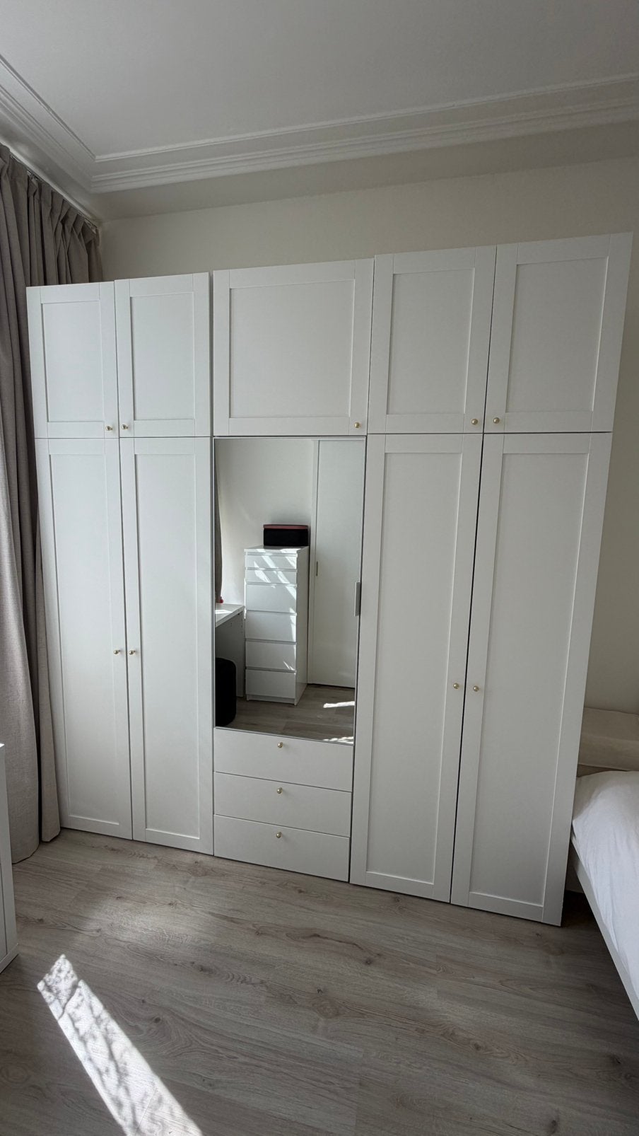 Platsa IKEA kast met lades en spiegel, Zo goed als nieuw, 200 cm of meer, Overige houtsoorten, 50 tot 75 cm