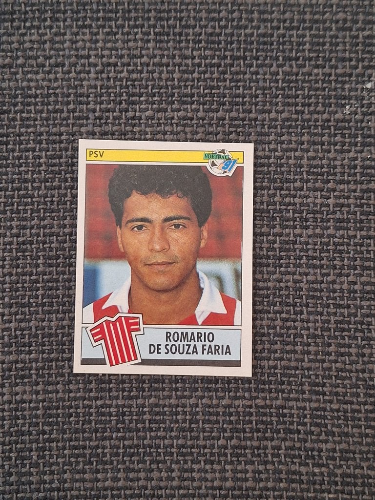 Panini Voetbal 91 Romario PSV, Verzenden, Zo goed als nieuw, PSV, Poster, Plaatje of Sticker