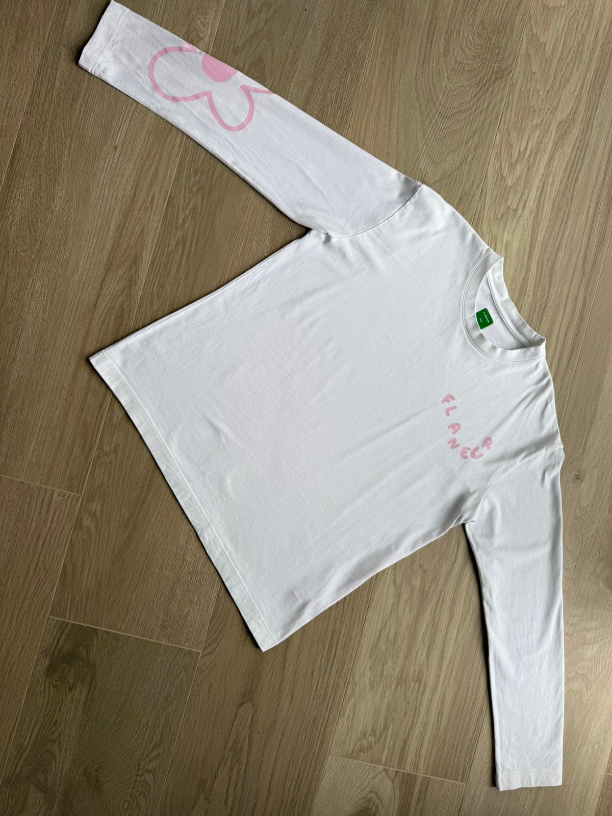 Flâneur Blossem longsleeve wit met roze maat L nieuw, Ophalen of Verzenden, Zo goed als nieuw, Maat 52/54 (L), Wit