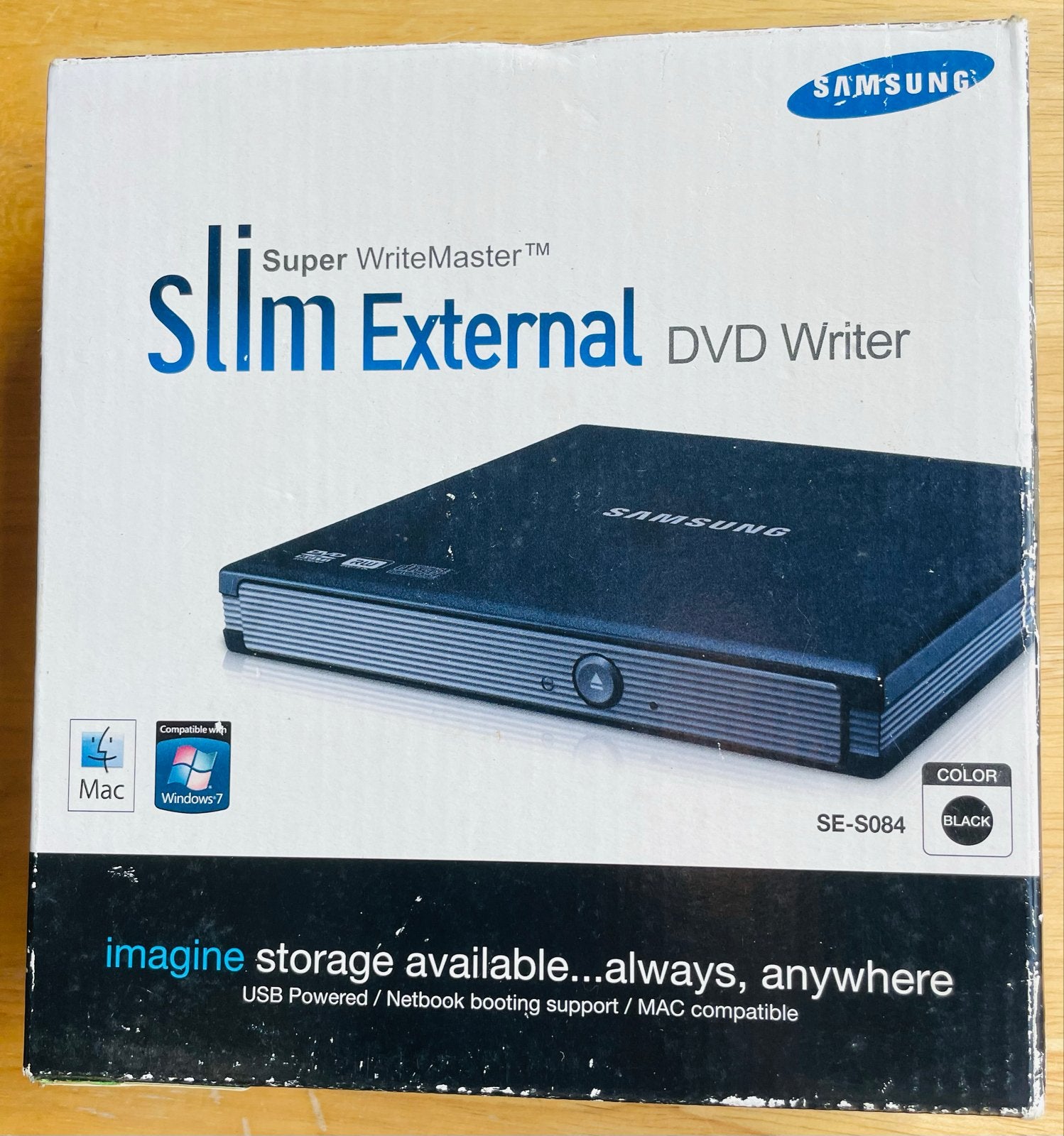 Samsung SE-S084F Externe Slim DVD Brander USB-gevoed, Nieuw, Ophalen of Verzenden, Extern, Cd