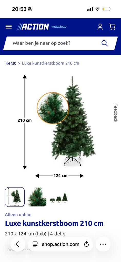 Mooie volle kerstboom, Diversen, Ophalen, Zo goed als nieuw