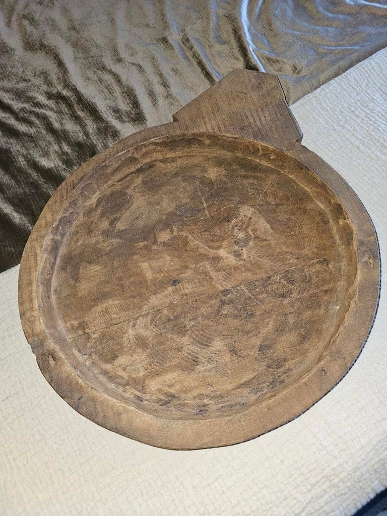 Landelijke schaal/dienblad,  sober, stoer, Ophalen, Hout, Bruin, Landelijk