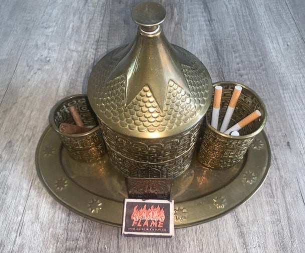 Vintage Koperen Rookset / Decoratieve Set, Antiek en Kunst, Ophalen of Verzenden, Koper