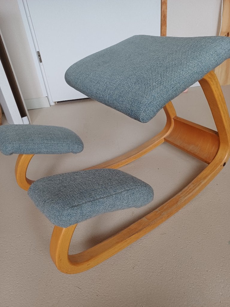 Varier Stokke kniestoel, Ophalen, Gebruikt, Blauw, Bureaustoel