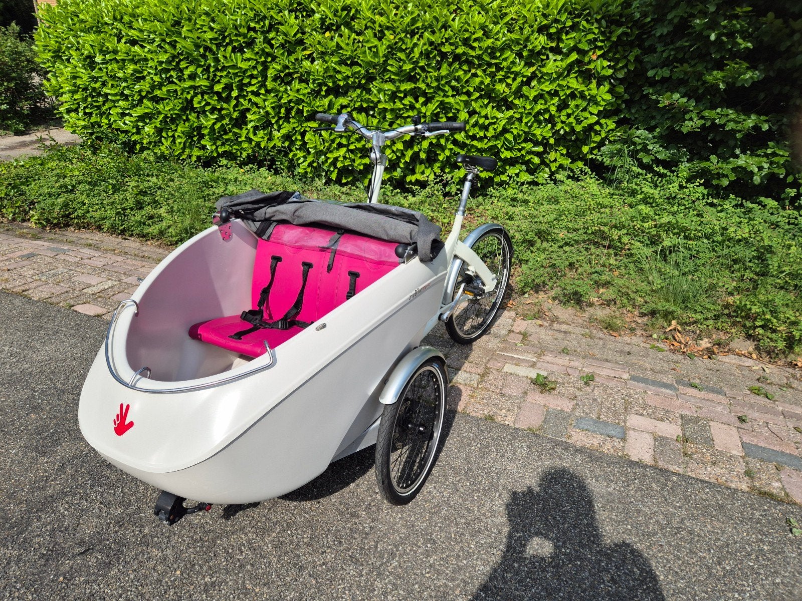 TrioBike Mono Bakfiets met Huif (niet elektrisch), Ophalen of Verzenden, Gebruikt, 4 kinderen of meer, Huif