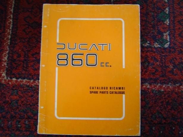 Ducati 860cc 1975 motorcycle parts catalogue parti ricambio, Ophalen of Verzenden, Ducati