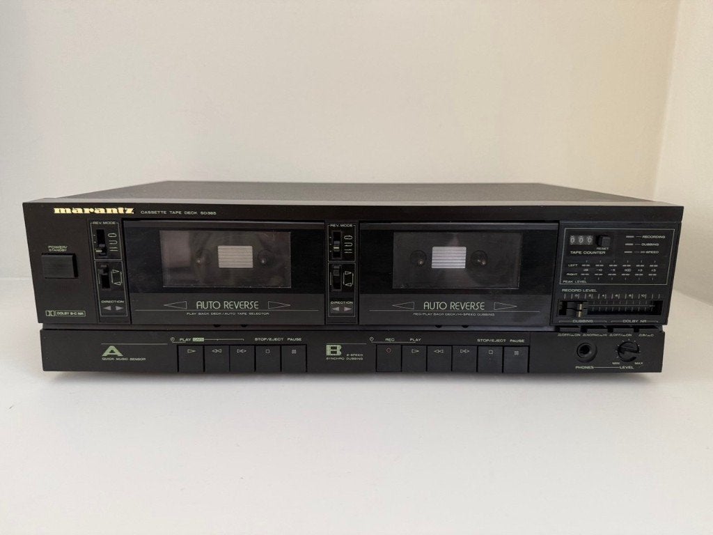 Marantz SD385 – Dubbel cassettedeck, lage volumeoutput, Ophalen of Verzenden, Dubbel, Marantz, Auto-reverse