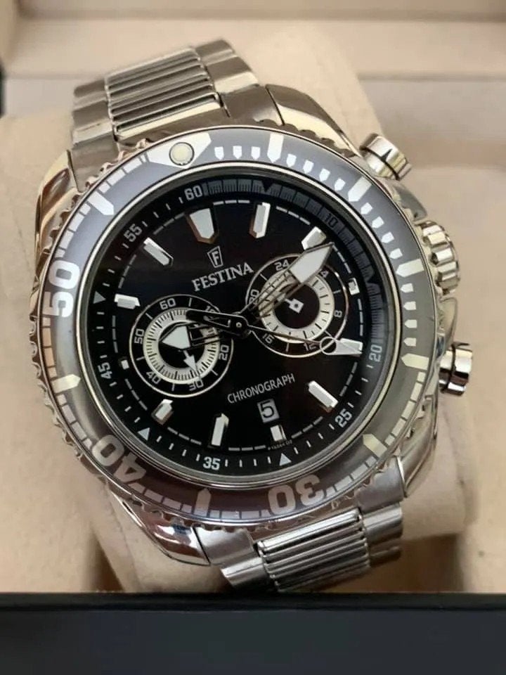 Festina Chronograph herenhorloge, IOS, Ophalen of Verzenden, Zo goed als nieuw, Waterdicht