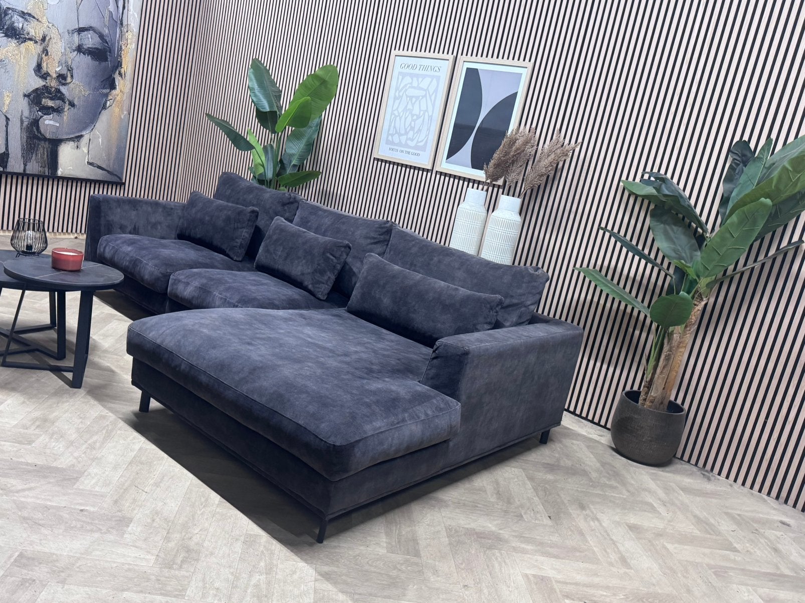 ZGAN Velvet Room108 Hoekbank Carmen - Antraciet - 300 x 180