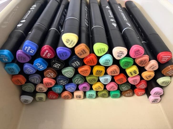 60 verschillende Twinmarkers Decotime, Hobby en Vrije tijd, Tekenen, Ophalen of Verzenden, Nieuw, Potlood of Stift
