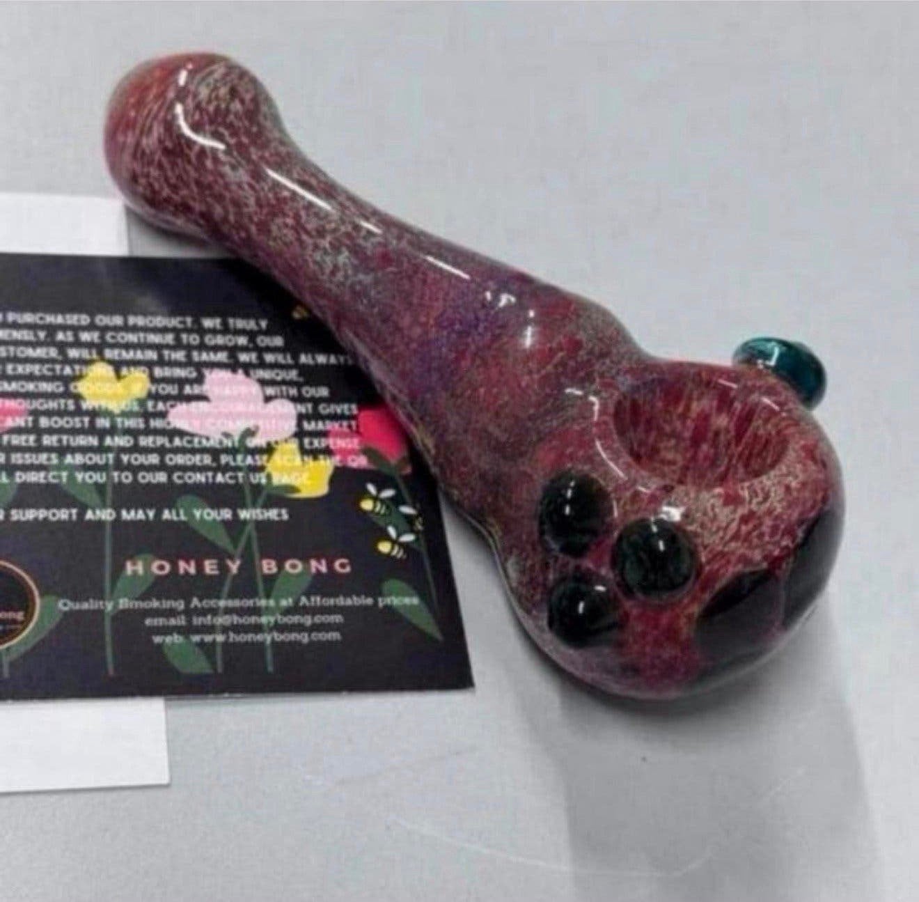 Honey Bong sherlock glazen pijp waterpijp glas handgeblazen, P, P, Nieuw, Ophalen of Verzenden