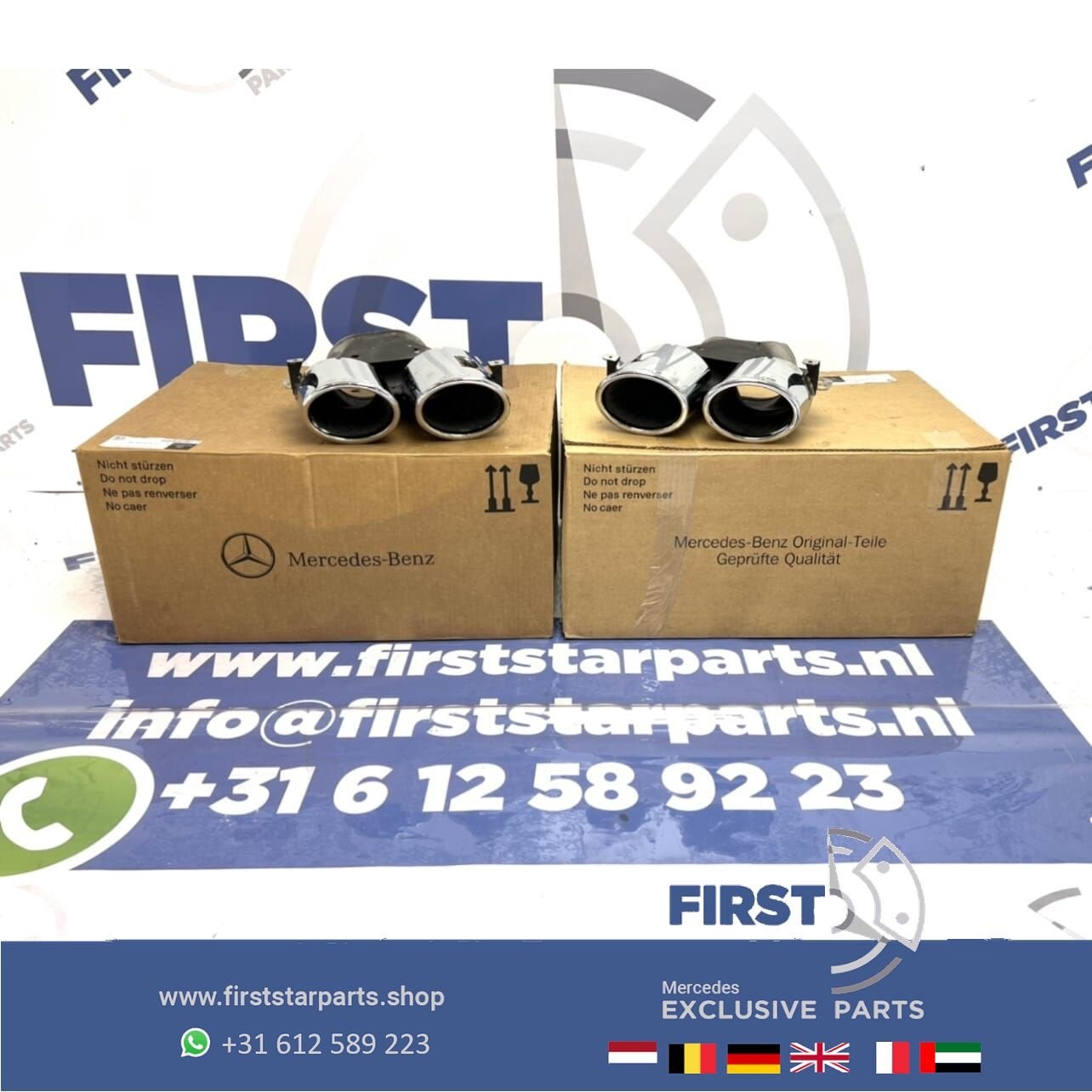 Facelift 43 AMG UITLAAT SIERSTUKKEN SET C43 GLC43 GLE43 CLS5, Auto-onderdelen, Gebruikt, -, Ophalen of Verzenden, -