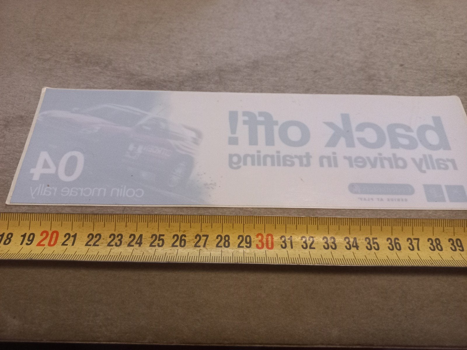 Rally Driver in Training Sticker - Colin McRae A0, Ophalen of Verzenden