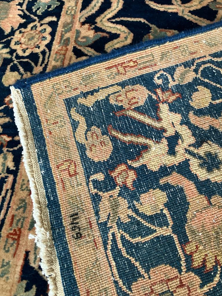 Vintage Indo Kashan Perzisch handgeknoopt wollen tapijt, Antiek en Kunst, Ophalen