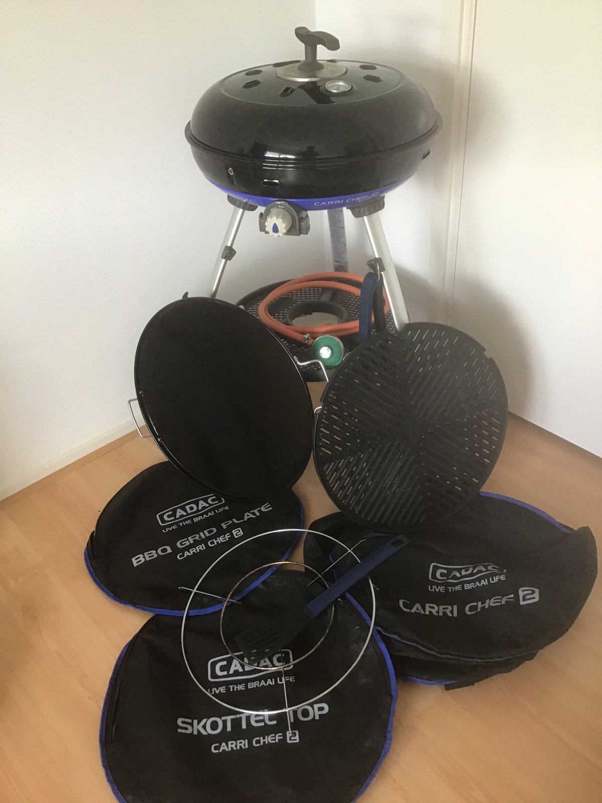 Cadac skottelbraai Carri Chef 2 nieuw model, + accessoires., Sport en Fitness, Boksen, Ophalen of Verzenden, Zo goed als nieuw
